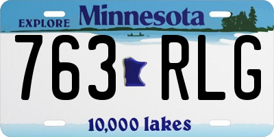 MN license plate 763RLG