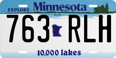 MN license plate 763RLH