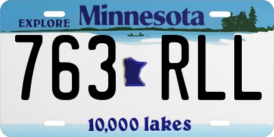 MN license plate 763RLL