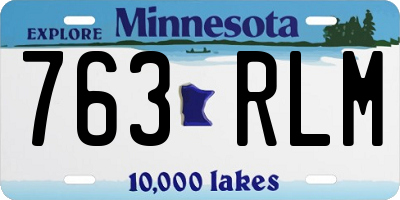 MN license plate 763RLM