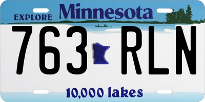 MN license plate 763RLN