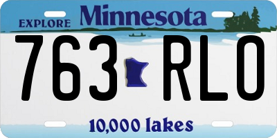 MN license plate 763RLO