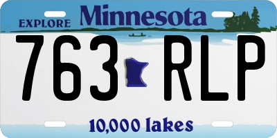 MN license plate 763RLP