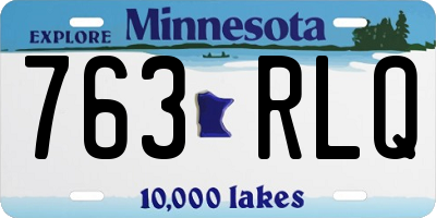MN license plate 763RLQ