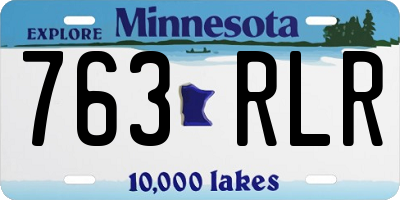 MN license plate 763RLR