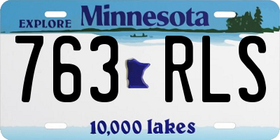 MN license plate 763RLS