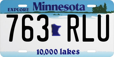 MN license plate 763RLU