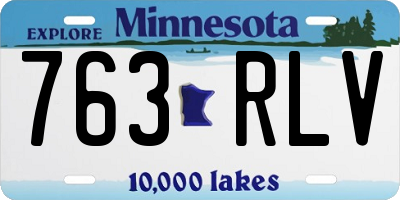 MN license plate 763RLV