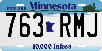 MN license plate 763RMJ
