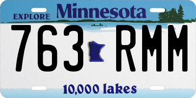 MN license plate 763RMM