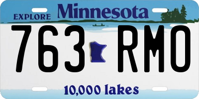 MN license plate 763RMO