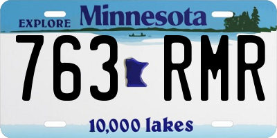 MN license plate 763RMR