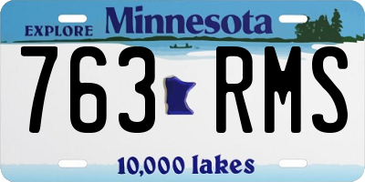 MN license plate 763RMS