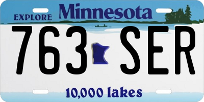 MN license plate 763SER