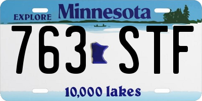 MN license plate 763STF