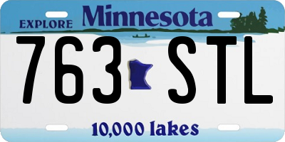 MN license plate 763STL