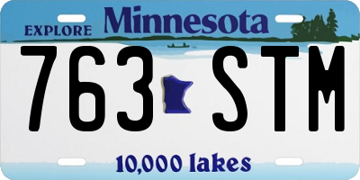 MN license plate 763STM