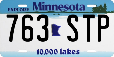 MN license plate 763STP