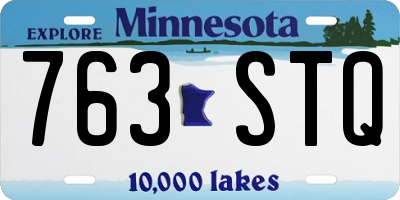 MN license plate 763STQ