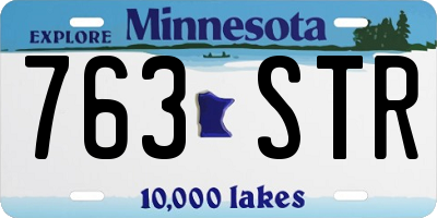 MN license plate 763STR