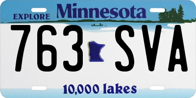 MN license plate 763SVA