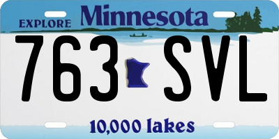 MN license plate 763SVL