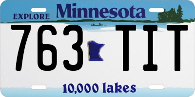 MN license plate 763TIT