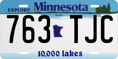 MN license plate 763TJC