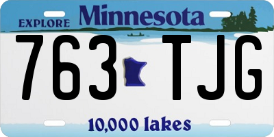 MN license plate 763TJG