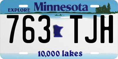 MN license plate 763TJH