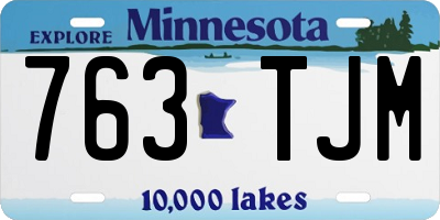 MN license plate 763TJM