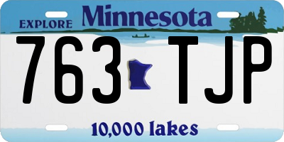 MN license plate 763TJP