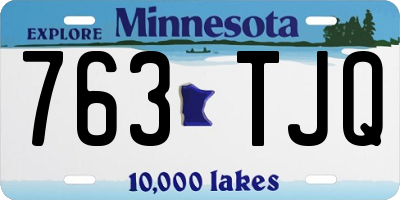 MN license plate 763TJQ