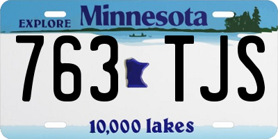 MN license plate 763TJS