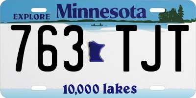 MN license plate 763TJT