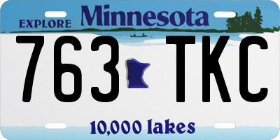 MN license plate 763TKC