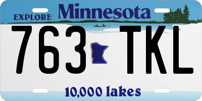 MN license plate 763TKL