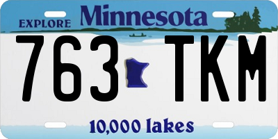 MN license plate 763TKM