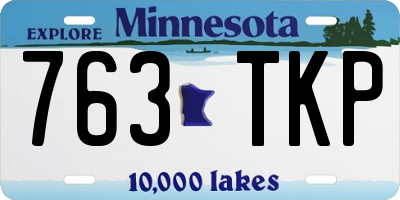 MN license plate 763TKP