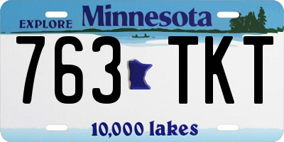 MN license plate 763TKT