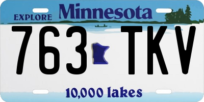 MN license plate 763TKV