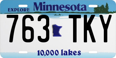 MN license plate 763TKY