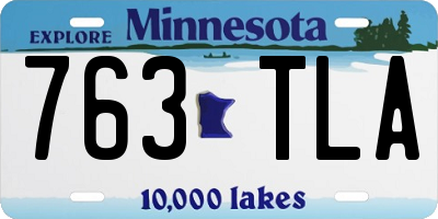 MN license plate 763TLA