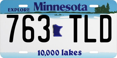 MN license plate 763TLD