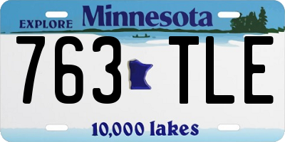 MN license plate 763TLE