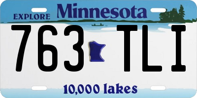 MN license plate 763TLI