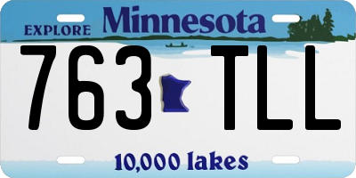 MN license plate 763TLL