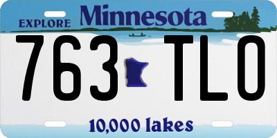 MN license plate 763TLO