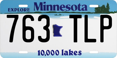 MN license plate 763TLP