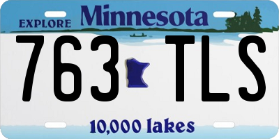 MN license plate 763TLS